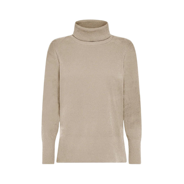Dolcevita Donna in velluto rasato Sabbia RRD- Francavilla Moda